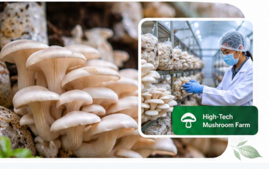 Bansun high-tech climate controlled mushroom farming facility in Jugedi Chitwan